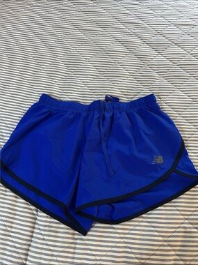 New Balance Women's Cobalt Blue Running Shorts with Black Piping